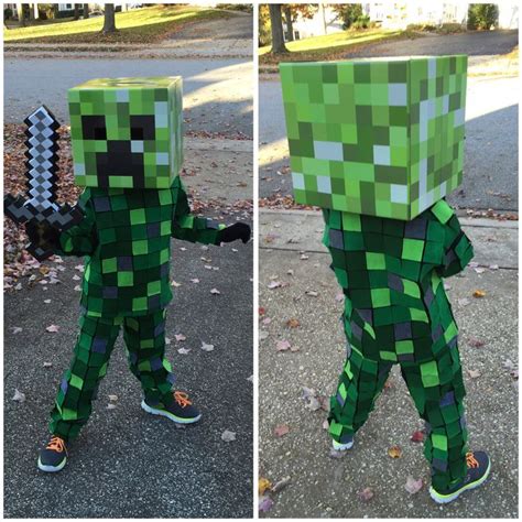 Minecraft Creeper Costume #Halloween #Creeper # Costume | Erkek çocuk ...