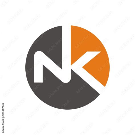 NK logo design template vector illustration Stock Vector | Adobe Stock