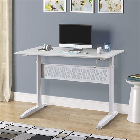 Adjustable Height Standing Desk Sit Stand Up Desk Workstation 47 Inch with Crank Handle for ...