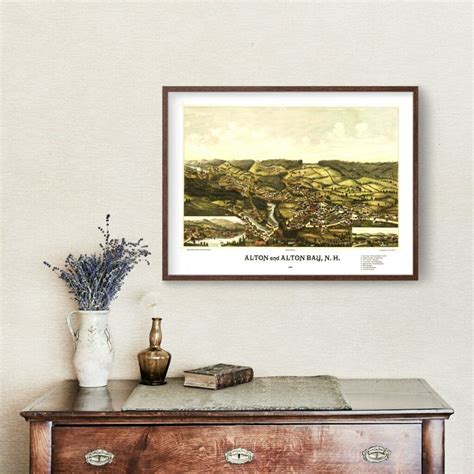 Vintage Map of Alton, New Hampshire 1888 by Ted's Vintage Art