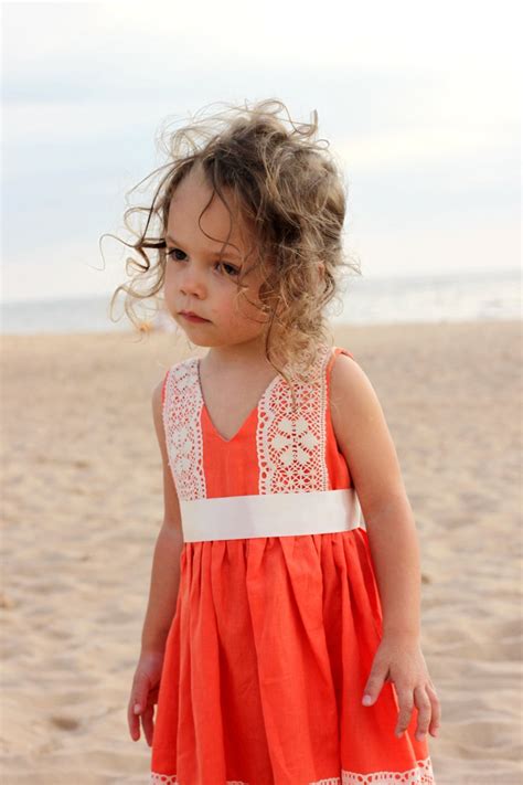 Girls Orange Dress D22 Spring Summer Birthday Baby Infant - Etsy