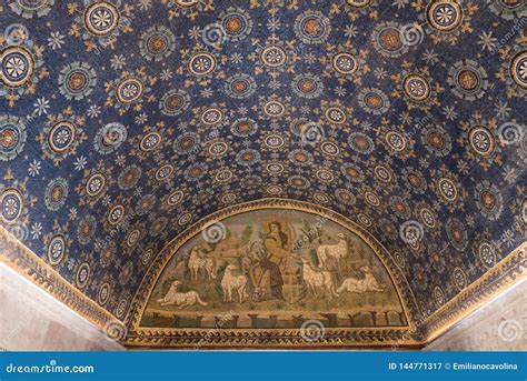 Interior Of Mausoleum Of Galla Placidia, A Chapel Embellished With ...