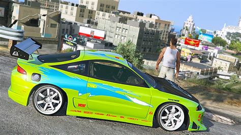 Brian's MITSUBISHI ECLIPSE GS (GTA 5 FAST&FURIOUS Mods) - YouTube