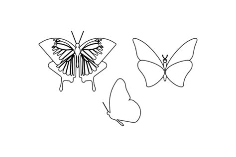 Outline Butterfly Tattoo Design Graphic by tristaartstudio · Creative Fabrica