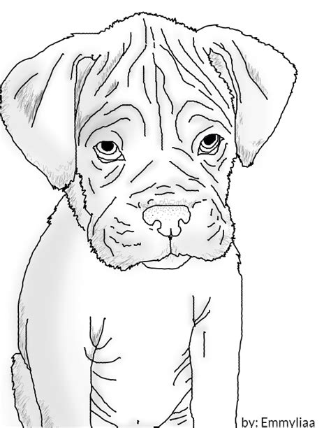 Boxer puppy lineart | Dog coloring page, Boxer dogs art, Dog drawing