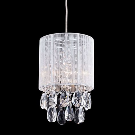 Modern Crystal Pendant Lighting String Drum Shade | Claxy