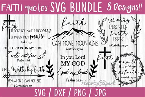 faith svg bundle, Bible verses svg , inspirational quotes (578205) | Cut Files | Design Bundles