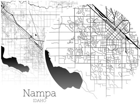 Nampa Map INSTANT DOWNLOAD Nampa Idaho City Map Printable | Etsy