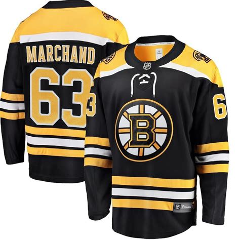 Men's Boston Bruins Brad Marchand #63 Black New Player Jersey Sewn on - Hockey-NHL