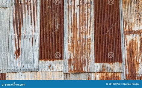 Texture of Rusty Galvanized Metal Roof Sheets Stock Image - Image of ...