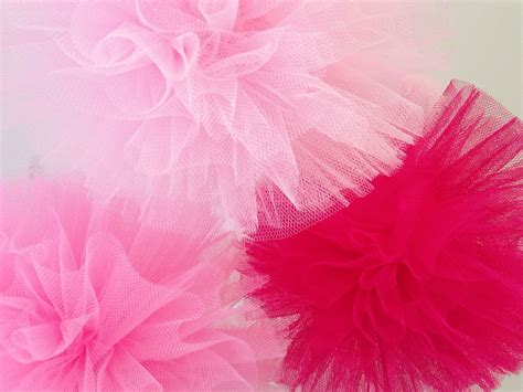 Tulle Pom Poms, Set of 6, Tulle Pom Poms,tutu Party Decoration,wedding ...