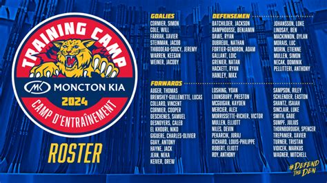 Wildcats announce 2024-2025 Training Camp roster - Moncton Wildcats