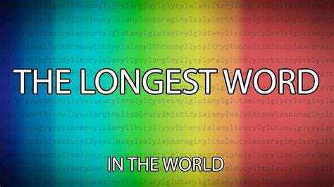 Longest Word In English : Reading The Longest English Word (190,000 ...