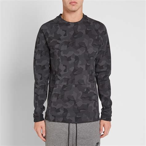 Nike Tech Fleece Camo Crew Anthracite & Black | END. (US)