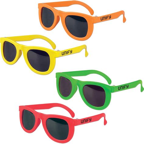 Imprinted Neon Kids Sunglasses