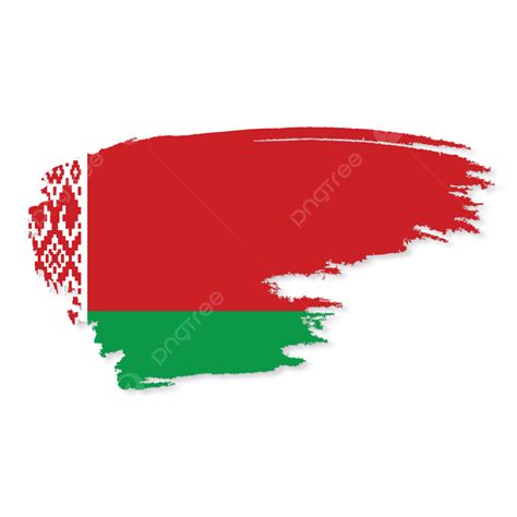 Flag Of Belarus Brush Stroke Clipart With Transparent Background ...