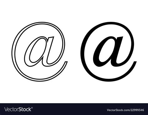 Arroba symbols Royalty Free Vector Image - VectorStock