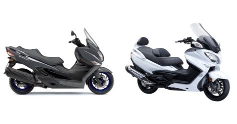 Motorrad Vergleich Suzuki Burgman 400 2021 vs. Suzuki Burgman 650 Executive 2020