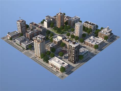 3D model City medium size VR / AR / low-poly | CGTrader