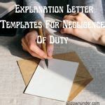 Expert Explanation Letter Templates for Addressing Negligence of Duty