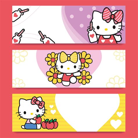 Cute White Cat Horizontal Banner 24840615 Vector Art at Vecteezy