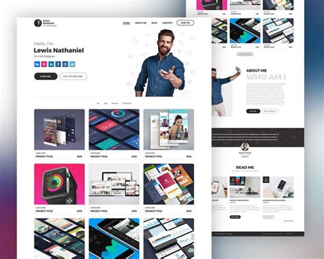 Graphic Designer Portfolio Website Template PSD – Download PSD