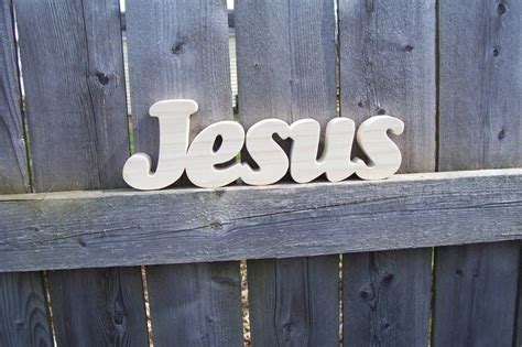 Jesus Sign Choice of Font Style Jesus Wood Sign Jesus Shelf | Etsy