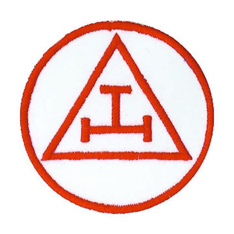 Red Royal Arch Patch for Freemasons - Classic Triple Tau Symbolism for Freemasons - Mason Zone