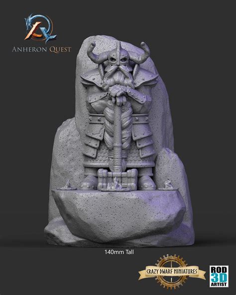 D&D Dwarf Statue Terrain Annor Statue 3D Printed Resin - Etsy UK