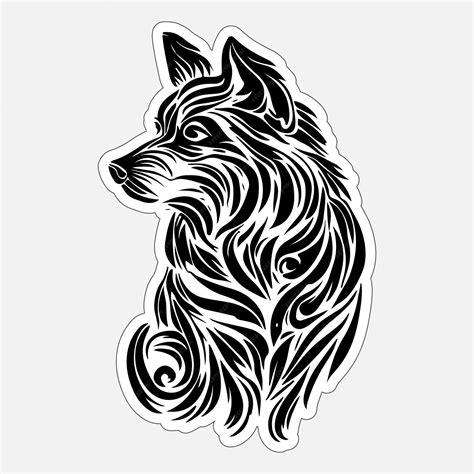 Premium Vector | Dog stickers printable black and white