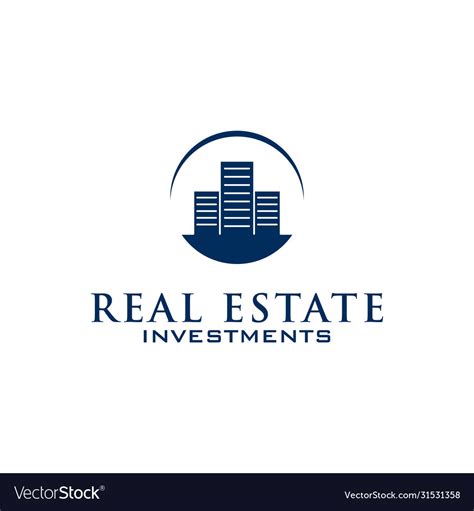 Real estate investment logo designs inspirations Vector Image