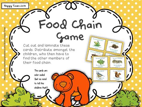 Science FOOD CHAIN / PREDATOR PREY Game Activity | Teaching Resources