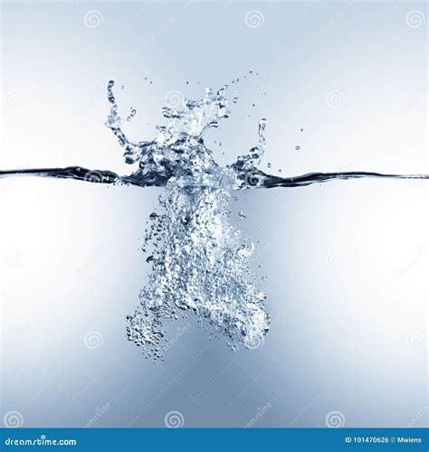 Dramatic blue water splash stock photo. Image of lake - 101470626