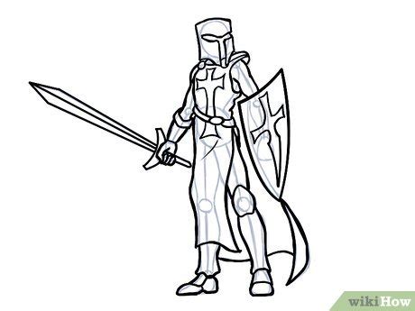 Medieval Crusader Drawing Medieval knight medieval armor medieval fantasy medieval helmets ...