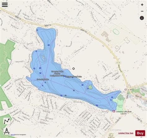 Coventry Lake Fishing Map | Nautical Charts App