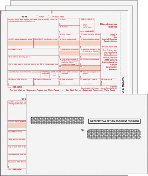1099 MISC Set Blank with Envelope - The Tax Form Gals