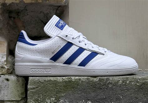 adidas Busenitz Pro White Royal Perforated Leather BY3971 | SneakerNews.com