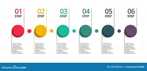 Circle Elements of Graph, Diagram with 6 Steps, Options, Parts or Processes. Template for ...