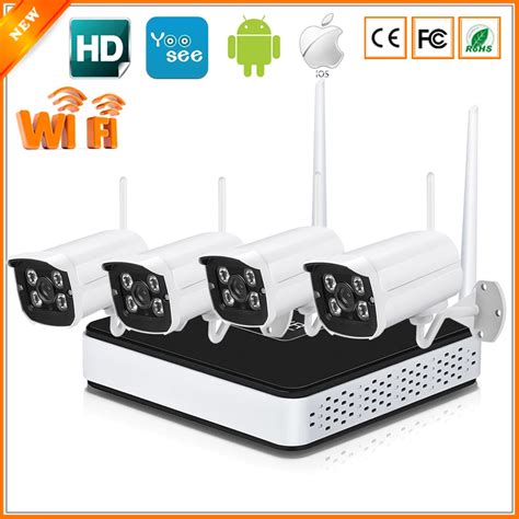 Wireless IP Camera System Kit 4CH 720P /960P P2P Wifi IP Camera CCTV ...