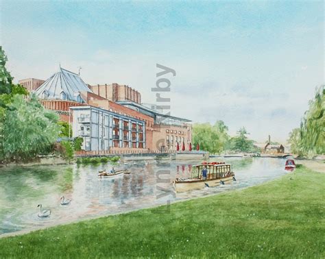 RSC Stratford Upon Avon mounted watercolour art print | Etsy ...