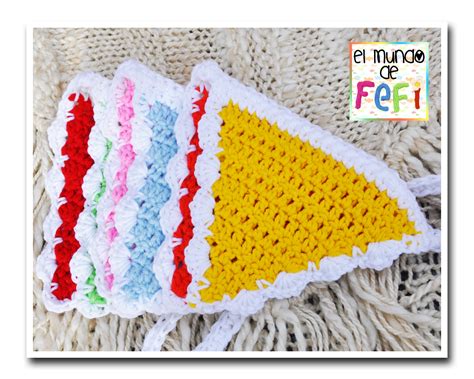 El mundo de Fefi: Banderines tejidos al crochet