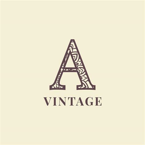 letter A vintage decoration logo vector design 10840177 Vector Art at Vecteezy