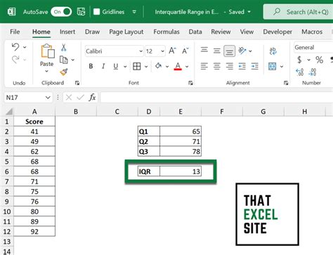 How To Calculate the Interquartile Range (IQR) In Excel - That Excel Site