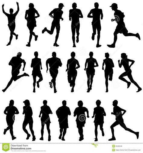 Female Runner Silhouette Vector at Vectorified.com | Collection of ...