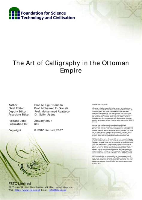 Art of calligraphy in the Ottoman empire by soraya klino - Issuu