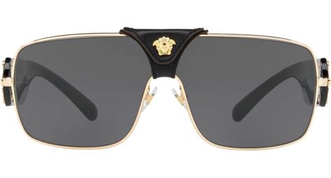 Lentes Versace Negros De Hombre Ve2207-q 1002/87 Dorado Piel - $ 4,249.00 en Mercado Libre