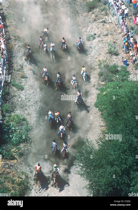 Horse Race, Omak Stampede, Omak, Washington Stock Photo - Alamy