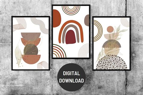 Minimalist Abstract Boho Wall Art Prints Graphic by Tota Designs · Creative Fabrica