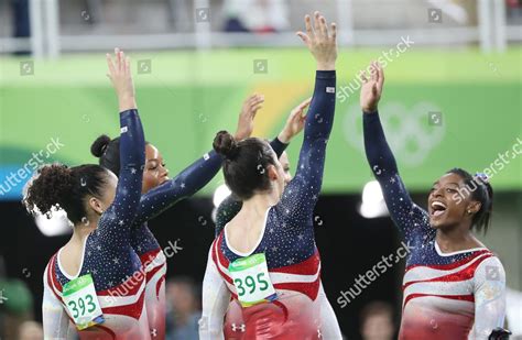 Simone Biles R Teammates Usa Celebrate Editorial Stock Photo - Stock ...