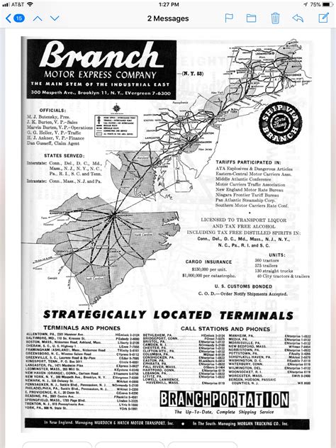 History of Branch Motor Express-Part 2 – lessthantruckloadhistory